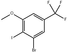 1-Bromo-2-iodo-3-methoxy-5-(trifluoromethyl)benzene 结构式