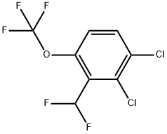 1,2-Dichloro-3-(difluoromethyl)-4-(trifluoromethoxy)benzene 结构式