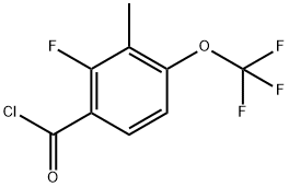 2-Fluoro-3-methyl-4-(trifluoromethoxy)benzoyl chloride 结构式