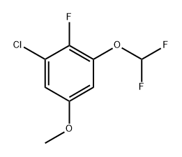 1-Chloro-3-(difluoromethoxy)-2-fluoro-5-methoxybenzene 结构式