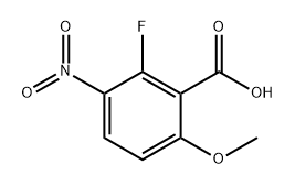 2-氟-6-甲氧基-3-硝基苯甲酸 结构式