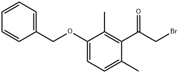 2-Bromo-1-[2,6-dimethyl-3-(phenylmethoxy)phenyl]ethanone 结构式