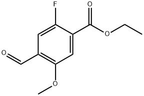 ethyl 2-fluoro-4-formyl-5-methoxybenzoate 结构式