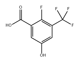 2-fluoro-5-hydroxy-3-(trifluoromethyl)benzoic acid 结构式