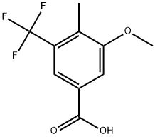 3-Methoxy-4-methyl-5-(trifluoromethyl)benzoic acid 结构式