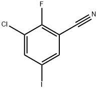 3-Chloro-2-fluoro-5-iodobenzonitrile 结构式