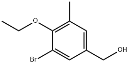 (3-Bromo-4-ethoxy-5-methylphenyl)methanol 结构式