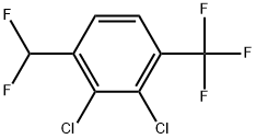 2,3-Dichloro-1-(difluoromethyl)-4-(trifluoromethyl)benzene 结构式