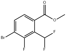 4-溴-2-(二氟甲基)-3-氟苯甲酸甲酯 结构式