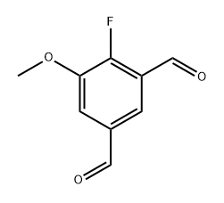 4-Fluoro-5-methoxyisophthalaldehyde 结构式