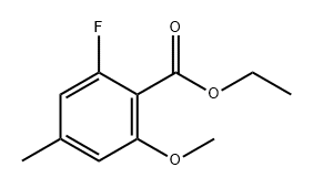 Ethyl 2-fluoro-6-methoxy-4-methylbenzoate 结构式
