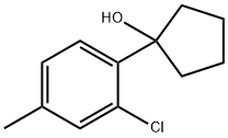 1-(2-氯-4-甲基苯基)环戊醇 结构式