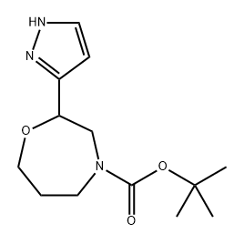 tert-butyl 2-(1H-pyrazol-3-yl)-1,4-oxazepane-4-carboxylate 结构式