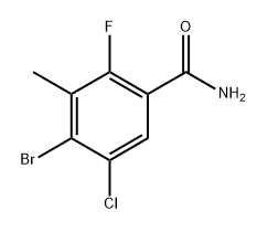 4-溴-5-氯-2-氟-3-甲基苯甲酰胺 结构式