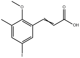 3-(5-Iodo-2-methoxy-3-methylphenyl)-2-propenoic acid 结构式