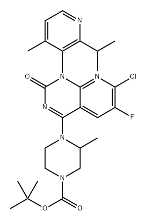 1-PIPERAZINECARBOXYLIC ACID, 4-[(1R)-7-CHLORO-6-FLUORO-1,2-DIHYDRO-1-[4-METHYL-2-(1-METHYLETHYL)-3-PYRIDINYL]-2-OXOPYRIDO[2,3-D]PYRIMIDIN-4-YL]-3-METHYL-, 1,1- 结构式