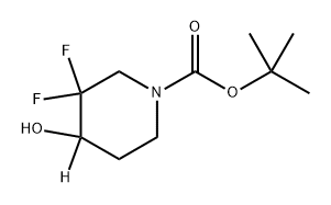 tert-butyl 3,3-difluoro-4-hydroxypiperidine-1-carboxylate-4-d 结构式