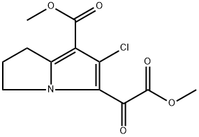 6-氯-5-(2-甲氧基-2-氧代乙酰基)-2,3-二氢-1H-吡咯嗪7-羧酸甲酯 结构式