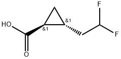 (1S,2R)-2-(2,2-二氟乙基)环丙烷-1-羧酸 结构式