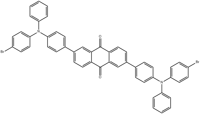 2,6-双(4-((4-溴苯基)(苯基)氨基)苯基)蒽-9,10-二酮 结构式