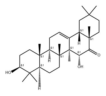 3Β,15Α-二羟基齐墩果-12-烯-16-酮 结构式