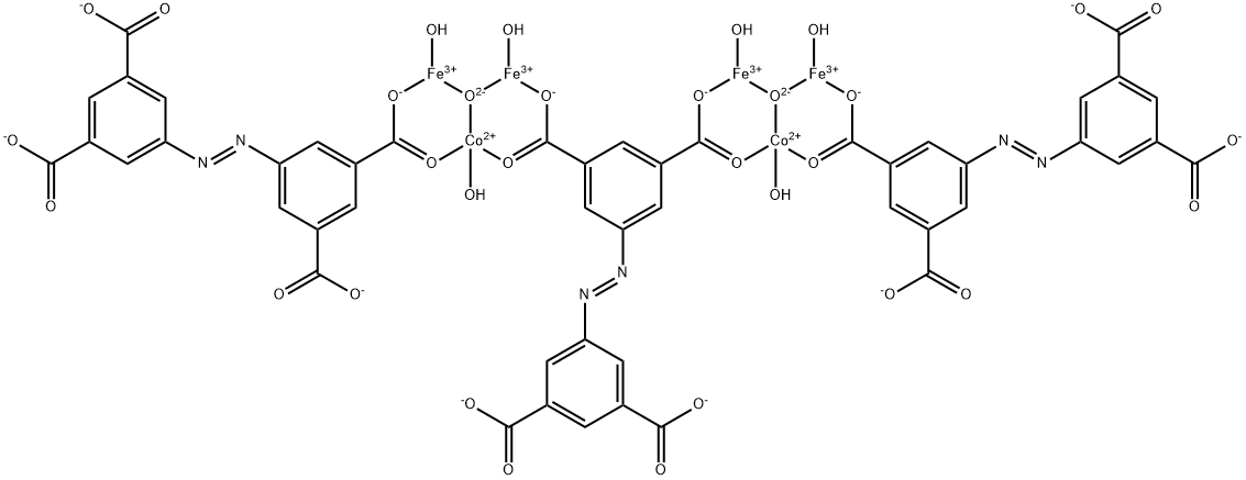 PCN-250(FE2CO)金属有机骨架 结构式