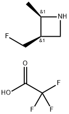 REL-(2R,3R)-3-(氟甲基)-2-甲基氮杂环丁烷2,2,2-三氟乙酸酯 结构式