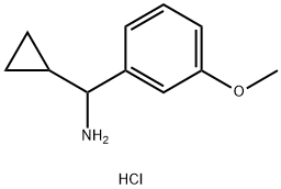 Cyclopropyl(3-methoxyphenyl)methanamine hydrochloride 结构式