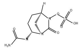 SULFURIC ACID, MONO [(1 R,2S,5R)-2-[(AMINOCA RBONYL)AMINO]-7-OXO-1 ,6-DIAZABICYCLO[3.2.1 ] OCT-6-YL] 结构式