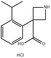 3-Azetidinecarboxylic acid, 3-[2-(1-methylethyl)phenyl]-, hydrochloride (1:1) 结构式