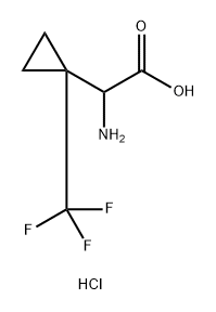 Cyclopropaneacetic acid, α-amino-1-(trifluoromethyl)-, hydrochloride (1:1) 结构式
