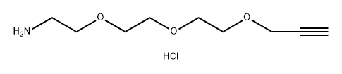 2-(2-(2-(prop-2-yn-1-yloxy)ethoxy)ethoxy)ethan-1-amine hydrochloride 结构式