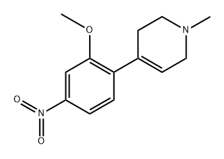 4-(2-methoxy-4-nitrophenyl)-1-methyl-1,2,3,6-tetrahydropyridine 结构式