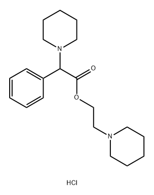 1-(alpha-(2-piperidinioethoxycarbonyl)benzyl)piperidinium dichloride  结构式