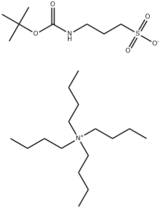 (3-N-BOC)-氨基-1-丙磺酸四丁基铵 结构式