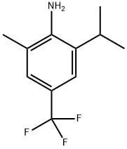 2-异丙基-6-甲基-4-(三氟甲基)苯胺 结构式