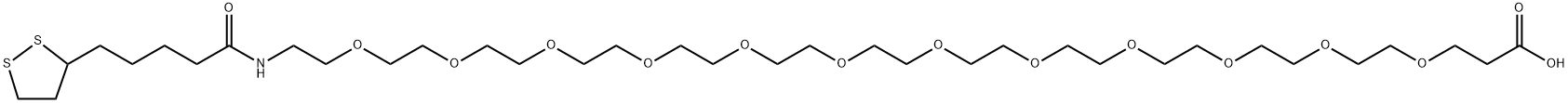 硫辛酰氨基-PEG12-羧酸 结构式