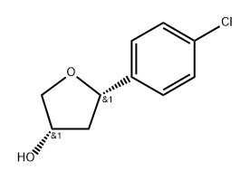 cis-5-(4-chlorophenyl)tetrahydrofuran-3-ol 结构式