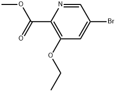 5-溴-3-乙氧基吡啶甲酸甲酯 结构式