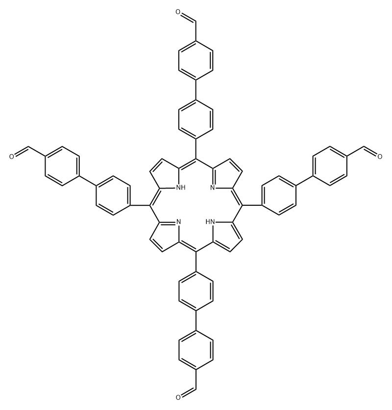 MESO-TETRAKIS-(4-CARBONYLBIPHENYL)- PORPHYRIN 结构式