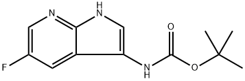 (5-氟-1H-吡咯并[2,3-B]吡啶-3-基)氨基甲酸叔丁酯 结构式