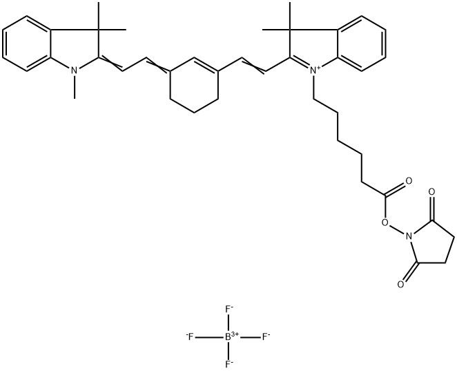 CY7-N-羟基琥珀酰亚胺酯 结构式