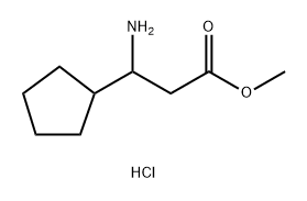 3-Amino-3-cyclopentylpropanoic acid hydrochloride 结构式