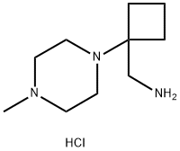 (1-(4-METHYLPIPERAZIN-1-YL)CYCLOBUTYL)METHANAMINE TRIHYDROCHLORIDE 结构式