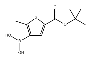 (5-(叔丁氧羰基)-2-甲基噻吩-3-基)硼酸 结构式
