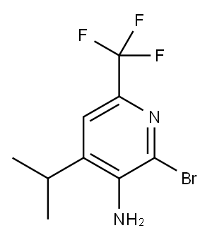 2-bromo-4-isopropyl-6-(trifluoromethyl)pyridin-3-amine 结构式