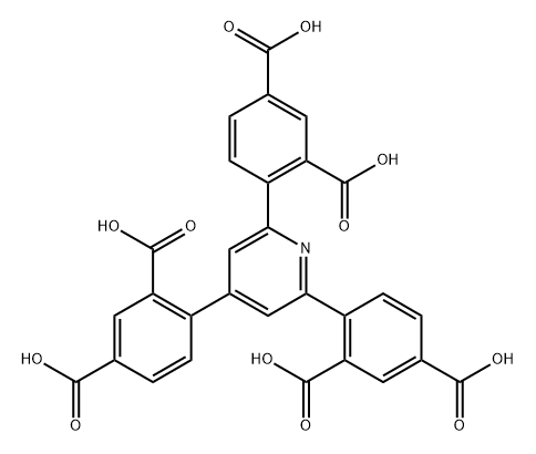 4,4',4''-(吡啶-2,4,6-三基)三间苯二甲酸 结构式