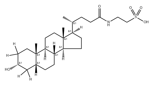 Taurolithocholic-2,2,4,4-D4 Acid 结构式