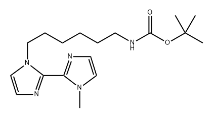 1-甲基-1'-(N-BOC-正己胺基)-1H,1'H-[2,2']联咪唑 结构式