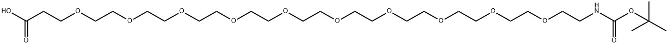 Boc-NH-PEG10-CH2CH2COOH 结构式